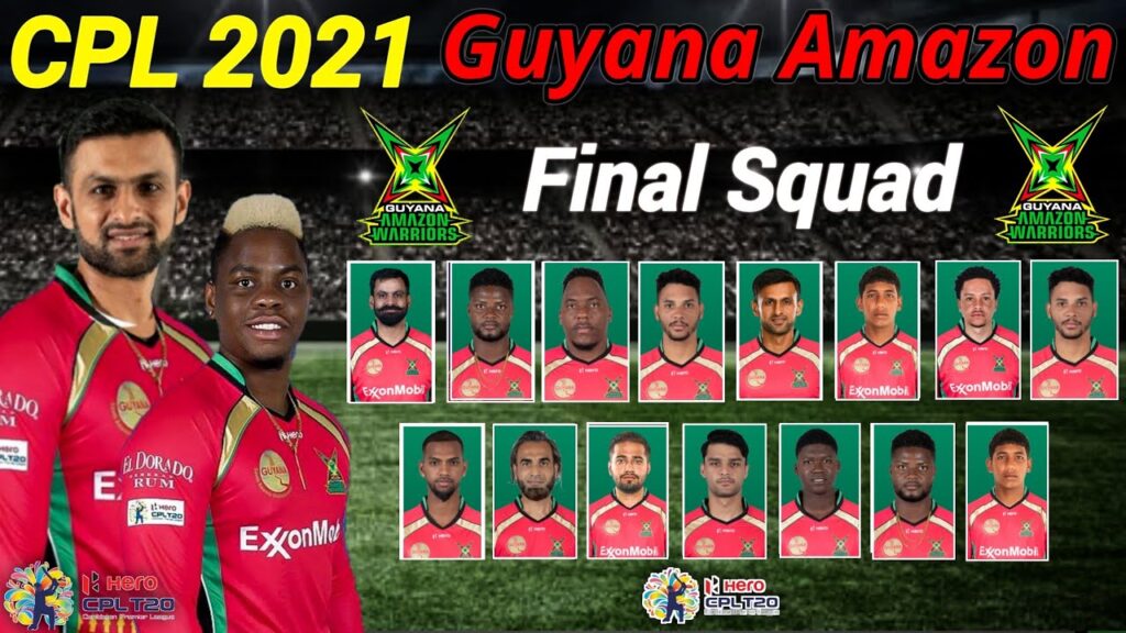 Guyana Amazon Warriors Players 2021