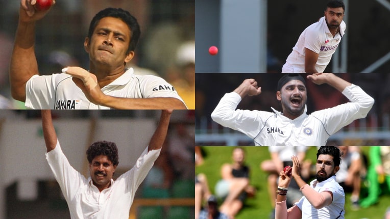 Top 5 Bowlers With The Most Wickets For India In Test Cricket | Indian Test Cricket Bowling Records & Stats