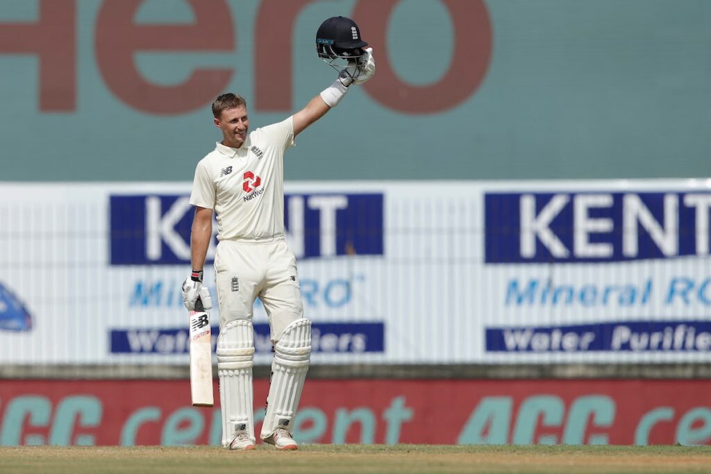 Joe Root- 218 Off 377 vs India in 1st Test at Chennai.