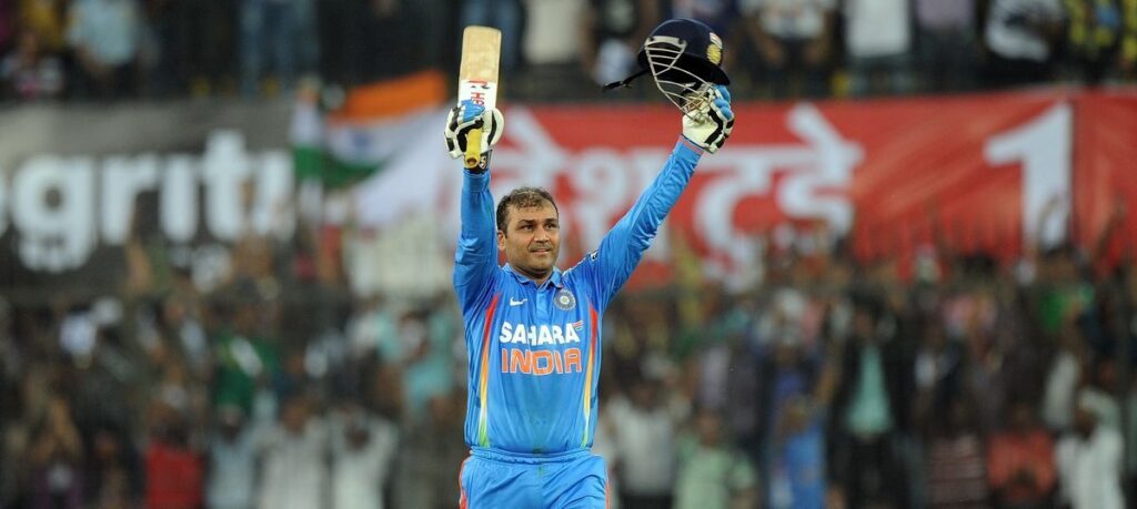 Virender Sehwag- Scored Fastest Double Century In ODI Against West Indies- 140 Balls