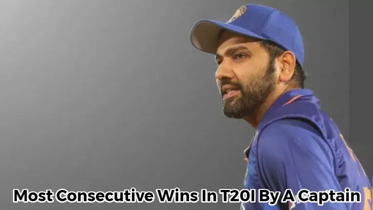 Rohit Sharma has the most consecutive wins by a T20 International captain.
